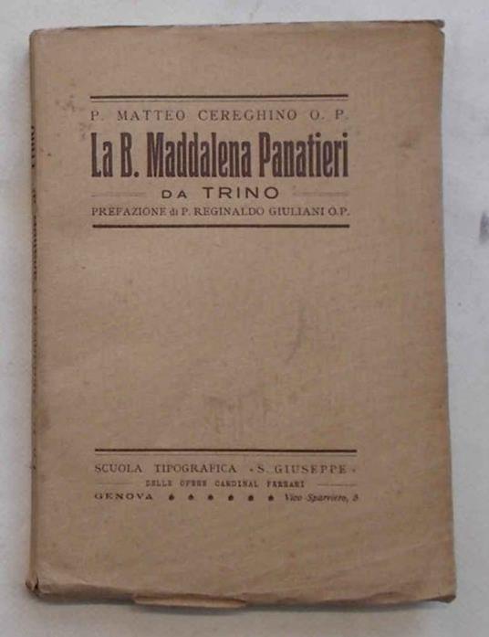 La Beata Maddalena Panatieri da Trino - Matteo Cereghino - copertina