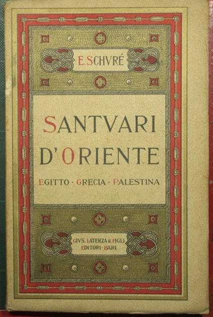 Santuari d'Oriente - Édouard Schuré - copertina