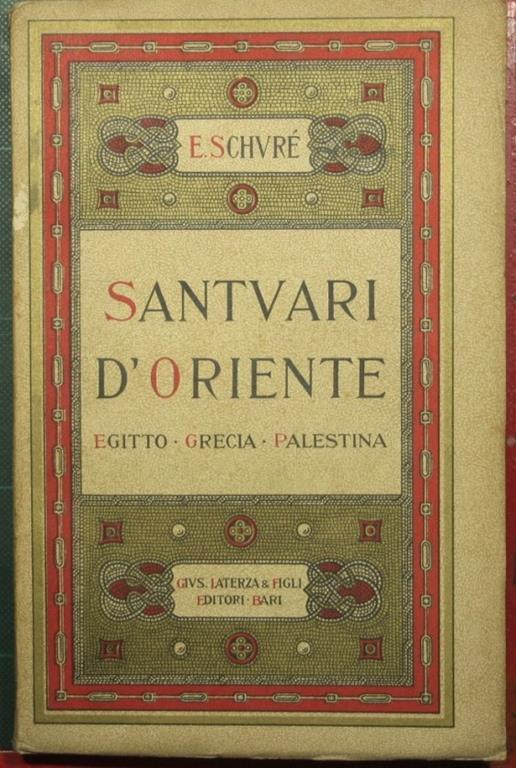 Santuari d'Oriente - Édouard Schuré - copertina