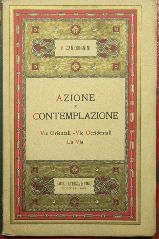 Azione e contemplazione - Pietro Zanfrognini - copertina