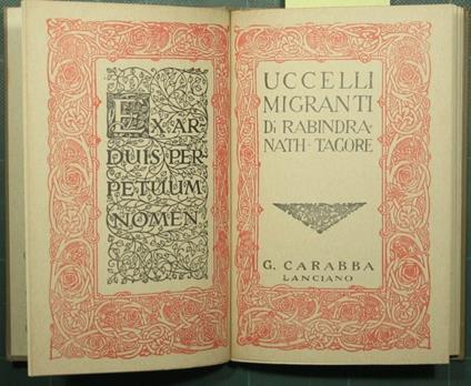 Uccelli migranti - Rabindranath Tagore - copertina