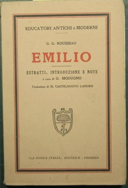 Emilio - Rousseauj Jean-Jacques - copertina