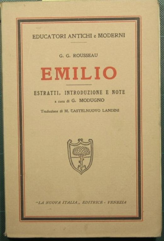 Emilio - Rousseauj Jean-Jacques - copertina