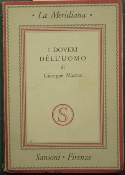 Doveri dell'uomo - Giuseppe Mazzini - copertina