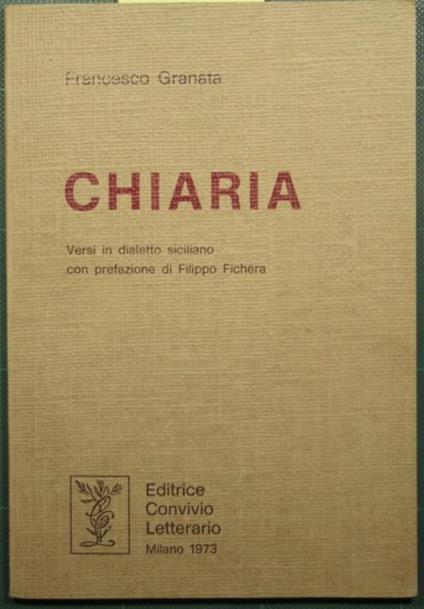 Chiaria - Francesco Granata - copertina