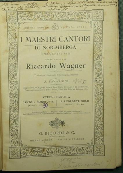 I Maestri Cantori di Norimberga - Richard Wagner - copertina