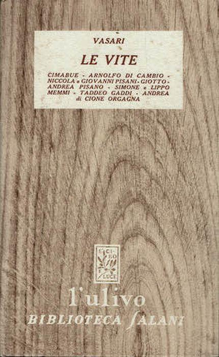 Le vite - Giorgio Vasari - copertina