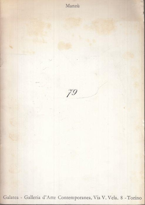 Manzù 79 Catalogo - copertina