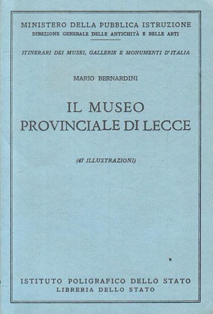Museo Provinciale di Lecce - Mario Bernardini - copertina