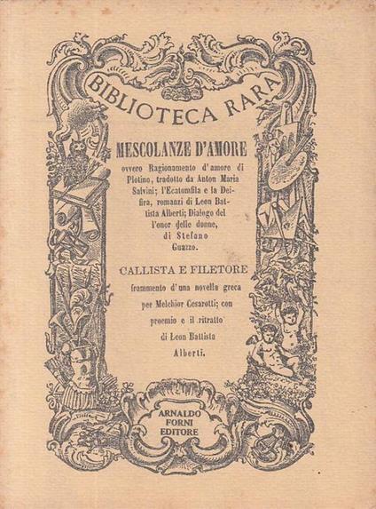 Mescolanze D'amore - copertina