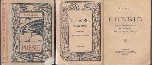 Poesie - Silvio Pellico - copertina
