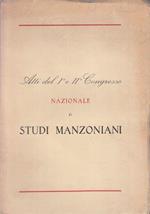 Atti I° e Ii° Congresso Nazionale di Studi Manzoniani