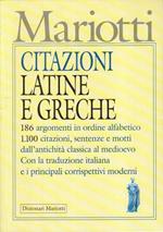 Dizionario Citazioni Latine e Greche