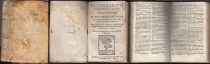 Dictionarium Ciceronianum Francisci Priscianensis Seicentina - copertina