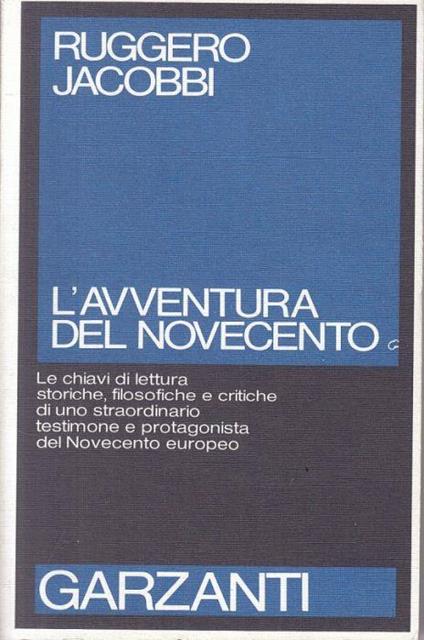 L' Avventura Del Novecento - Ruggero Jacobbi - copertina