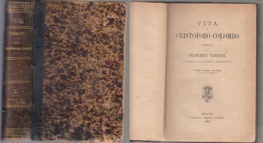 Vita Cristoforo Colombo Volume Secondo - Francesco Tarducci - copertina