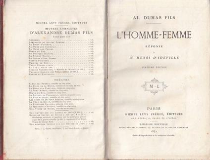 L' Homme - Alexandre (figlio) Dumas - copertina