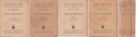 Foscolo Adolescenza Maturità Odissea Esilio - Camillo Antona Traversi - copertina