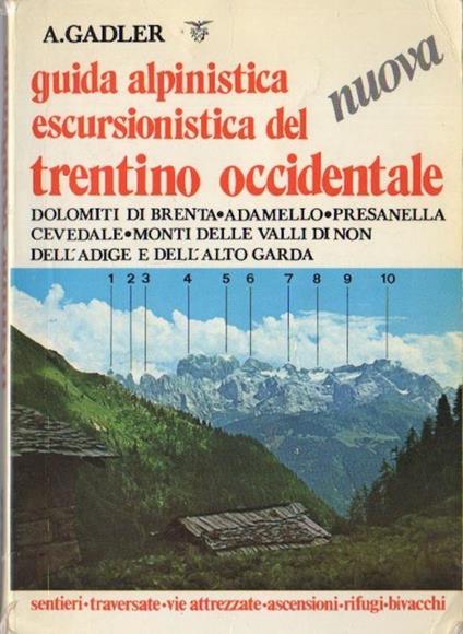 Guida alpinistica escursionistica del Trentino occidentale - Achille Gadler - copertina