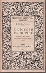 Il Ciclope d'Euripide tradotto in versi italiani con un saggio critico sul dramma