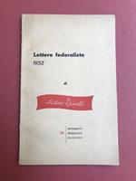 Lettere federaliste 1953