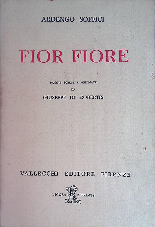 Fior fiore - Ardengo Soffici - copertina