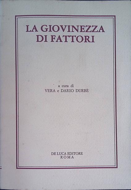 La giovinezza di Fattori - copertina