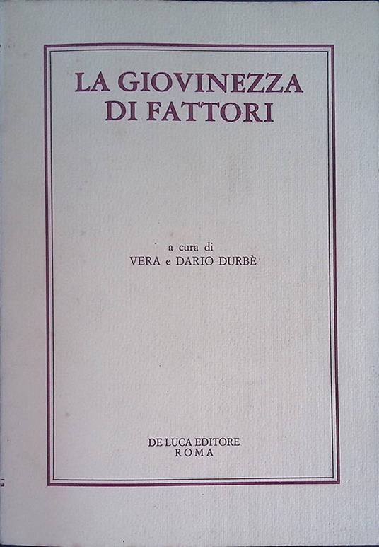 La giovinezza di Fattori - copertina