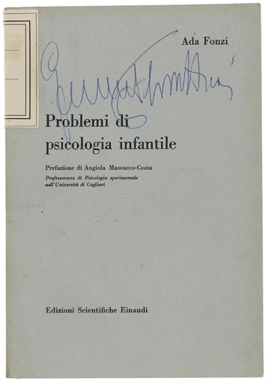 Problemi Di Psicologia Infantile. Ricerche Sperimentali - Ada Fonzi - copertina