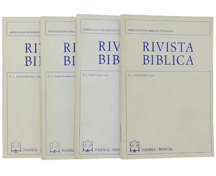 Rivista Biblica. Annata 1969 Completa - copertina