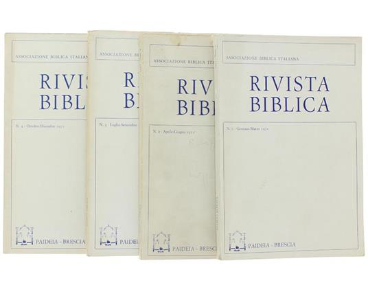 Rivista Biblica. Annata 1971 Completa - copertina
