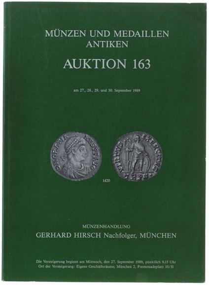 Munzen Und Medaillen Antiken. Auktion 163. Am 27, 28, 29, 30 September 1989 - copertina