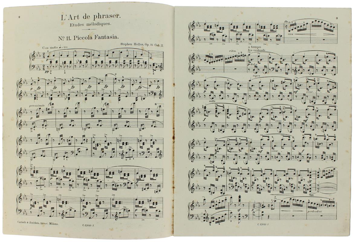 Studi Per Pianoforte. L'arte Di Diteggiare - 26 Studi Melodici. Vol. 2