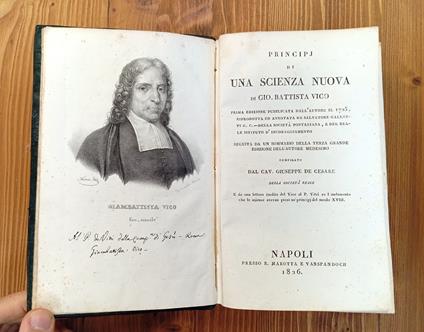 Principj Di Una Scienza Nuova - Giambattista Vico - copertina