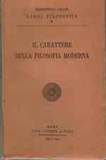 Il Carattere della Filosofia Moderna