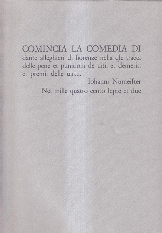 Comincia la Comedia di Dante Alleghieri.. - Dante Alighieri - copertina