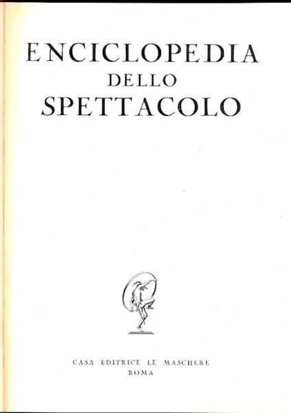 Enciclopedia dello spettacolo - copertina