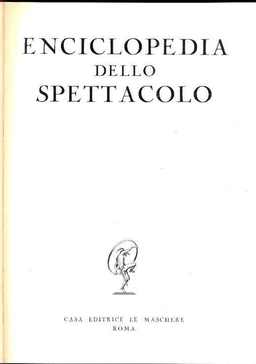Enciclopedia dello spettacolo - copertina