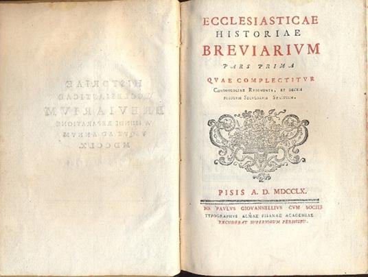Ecclesiasticae historiae breviarium - copertina