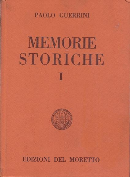 Memorie storiche - Paolo Guerrini - copertina