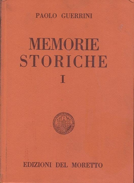 Memorie storiche - Paolo Guerrini - copertina