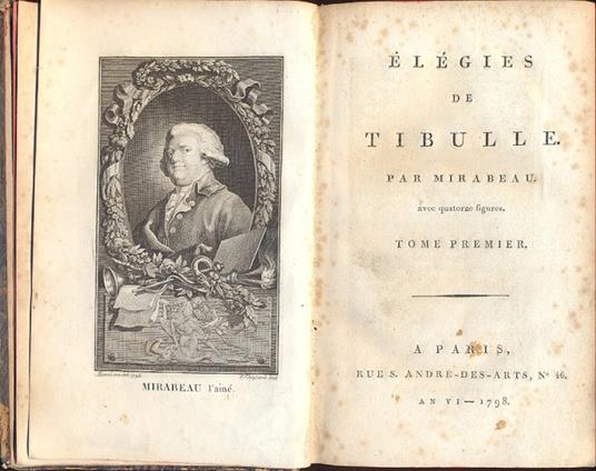 Elegies de Tibulle - copertina