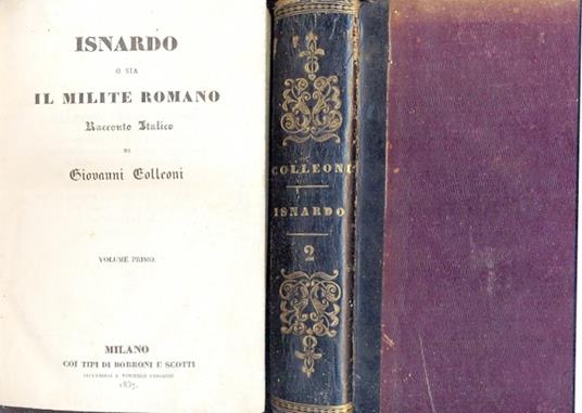 Isnardo o sia il Milite Romano. Racconto italico - copertina