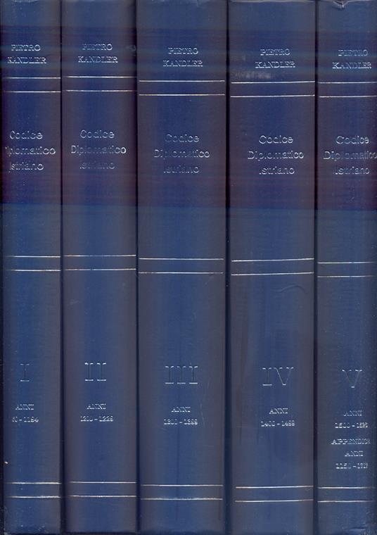 Codice Diplomatico Istriano - Pietro Kandler - copertina