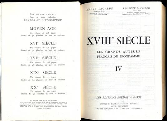 Les grands autreurs francais du programme - copertina