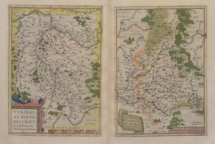 Turingiae noviss. descript. per Iohannem Mellinger Halens. Misniae et Lusatiae tabula - copertina