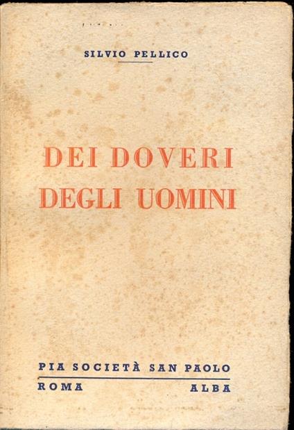 Dei doveri degli uomini - Silvio Pellico - copertina