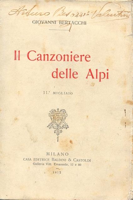 Il Canzoniere delle Alpi - copertina