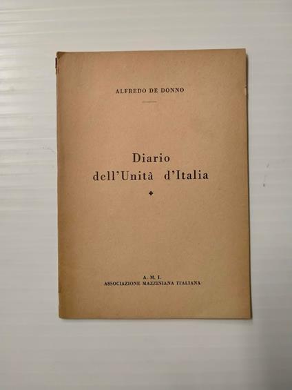 Diario dell'Unità d'Italia - Alfredo De Donno - copertina