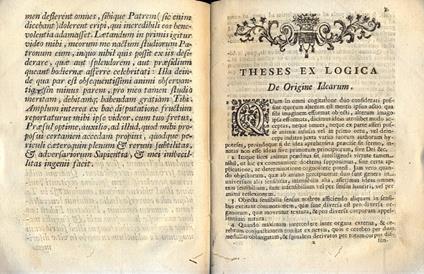 Ignatio Rotario Sanseverinose suasque ex universa philosophia. Selectas propositiones publice propugnandas in scholis canobianis societatis Jesu D. Franciscus Pertnati - copertina